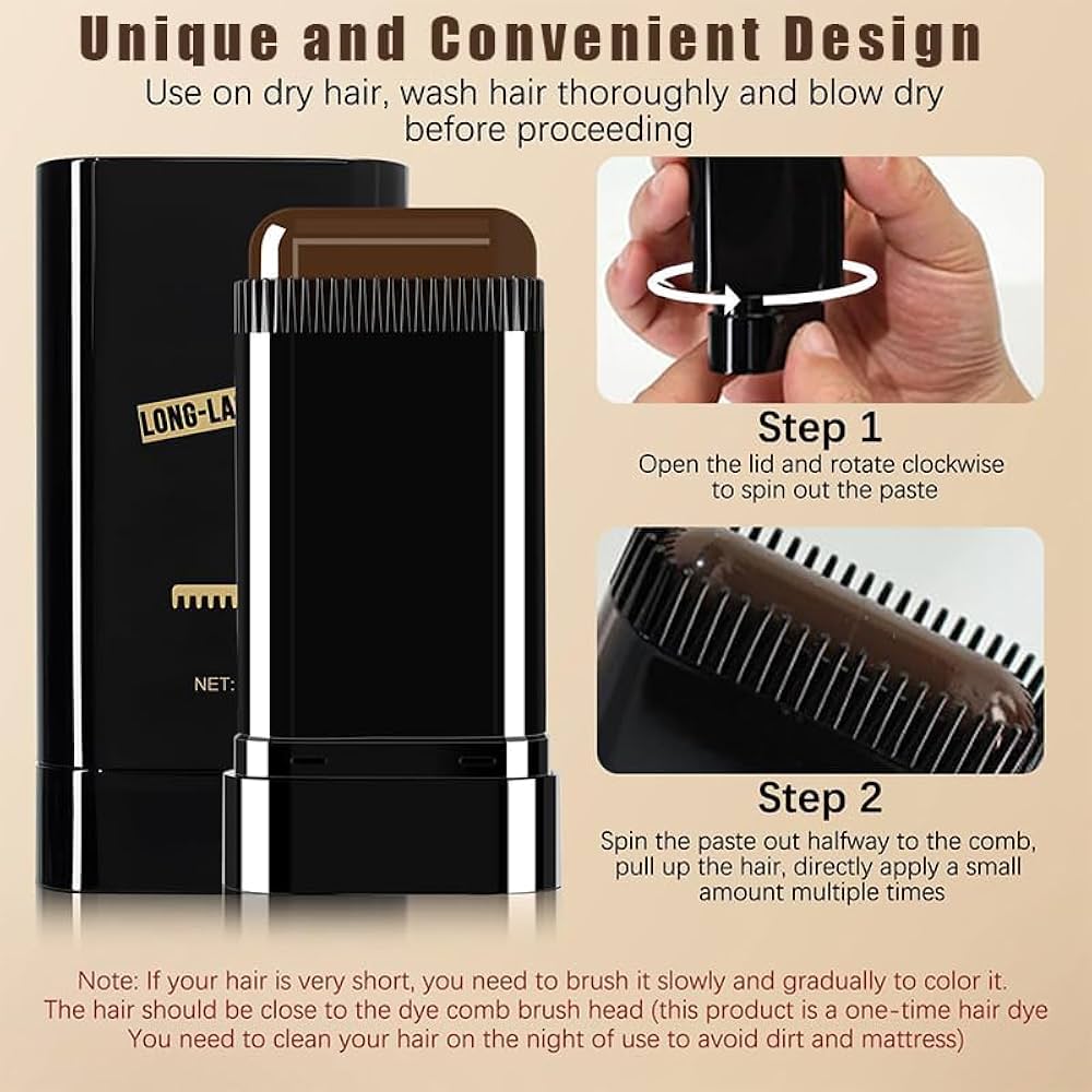 Water And Sweat Proof Hair Comb Dye Long Lasting