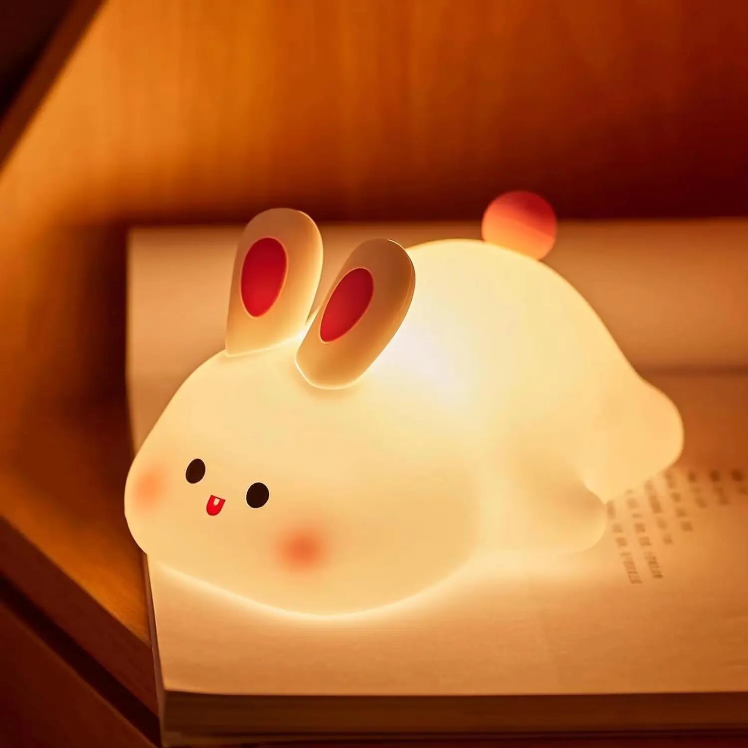 Cute Rabbit Silicone Lamp Soft Touch Night Light